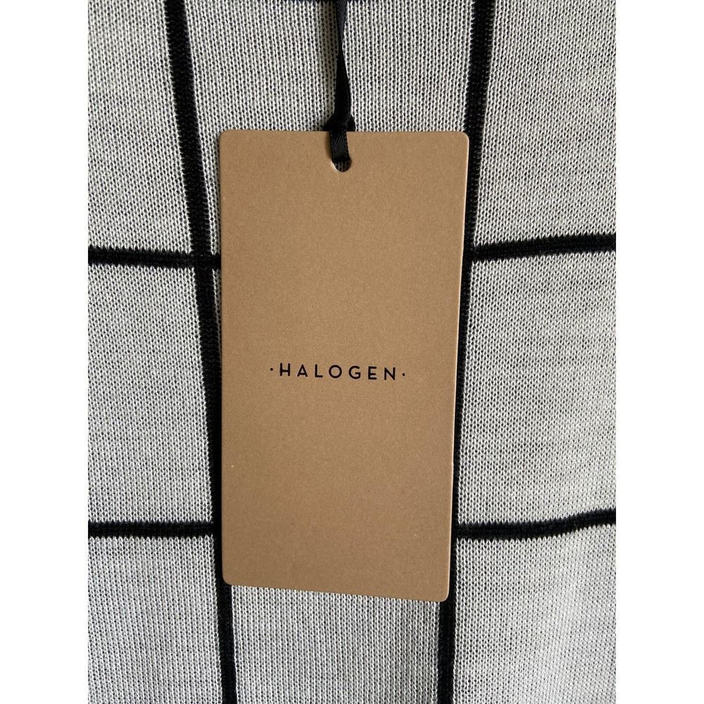 NWT Halogen Ivory/Black Patterned Crew Neck Tank Top‎ Large Petite - Picture 5 of 7